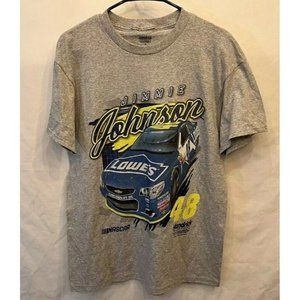 Jimmie Johnson #48 Official Hendricks Motors T-Shirt Men's Sz Lg Lowes NASCAR